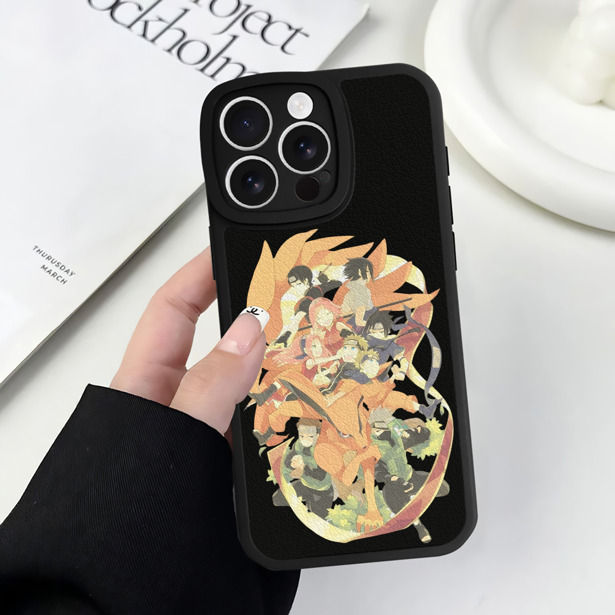 （画像用） NARUTO -ナルト- うずまき ナルト Uzumaki Naruto 【iPhone 16シリーズ対応】シリコンスマホケース（レザー調） 材質：シリコン